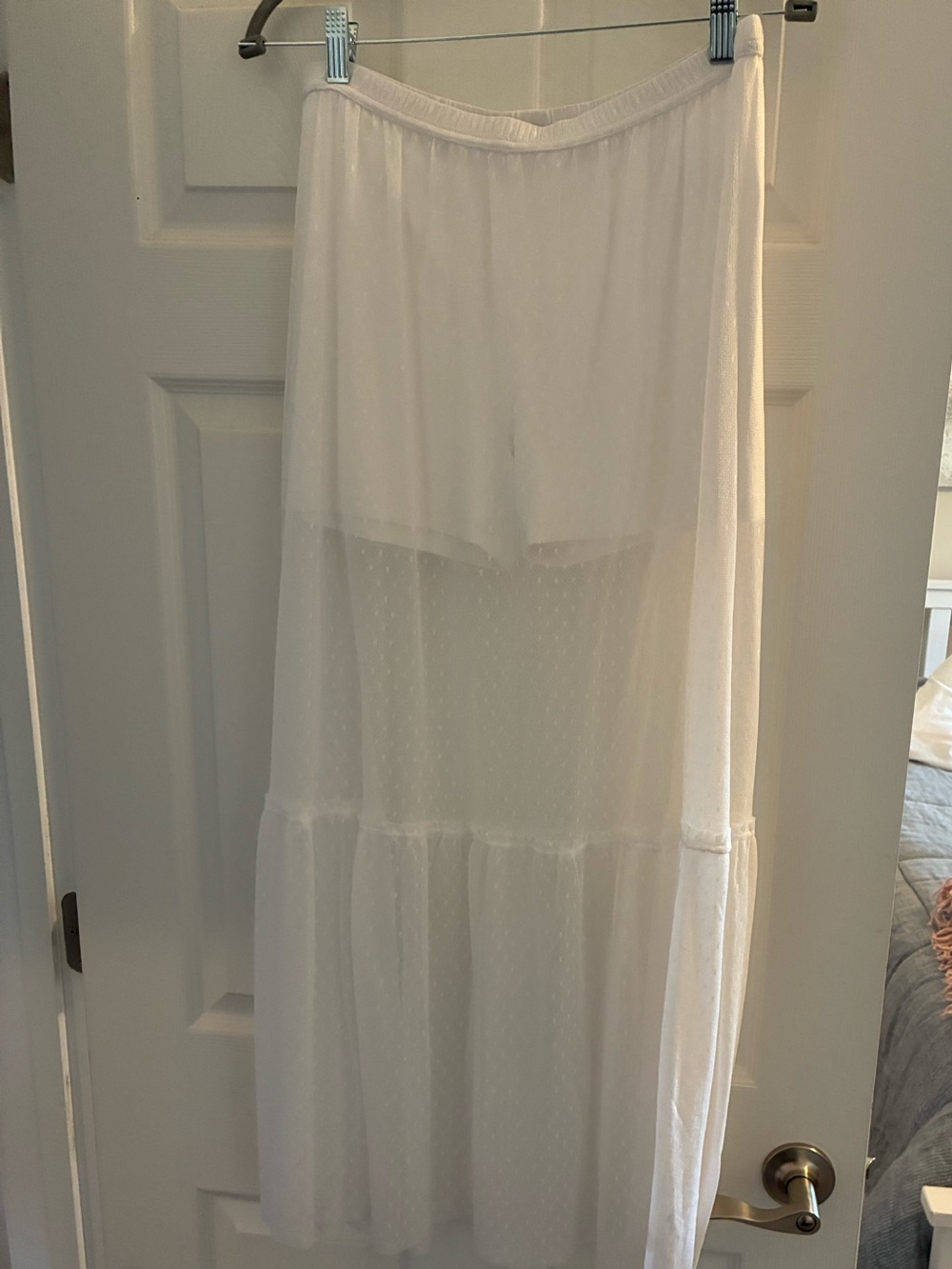 Aerie Women’s White Sheer Maxi Skirt with built in shorts